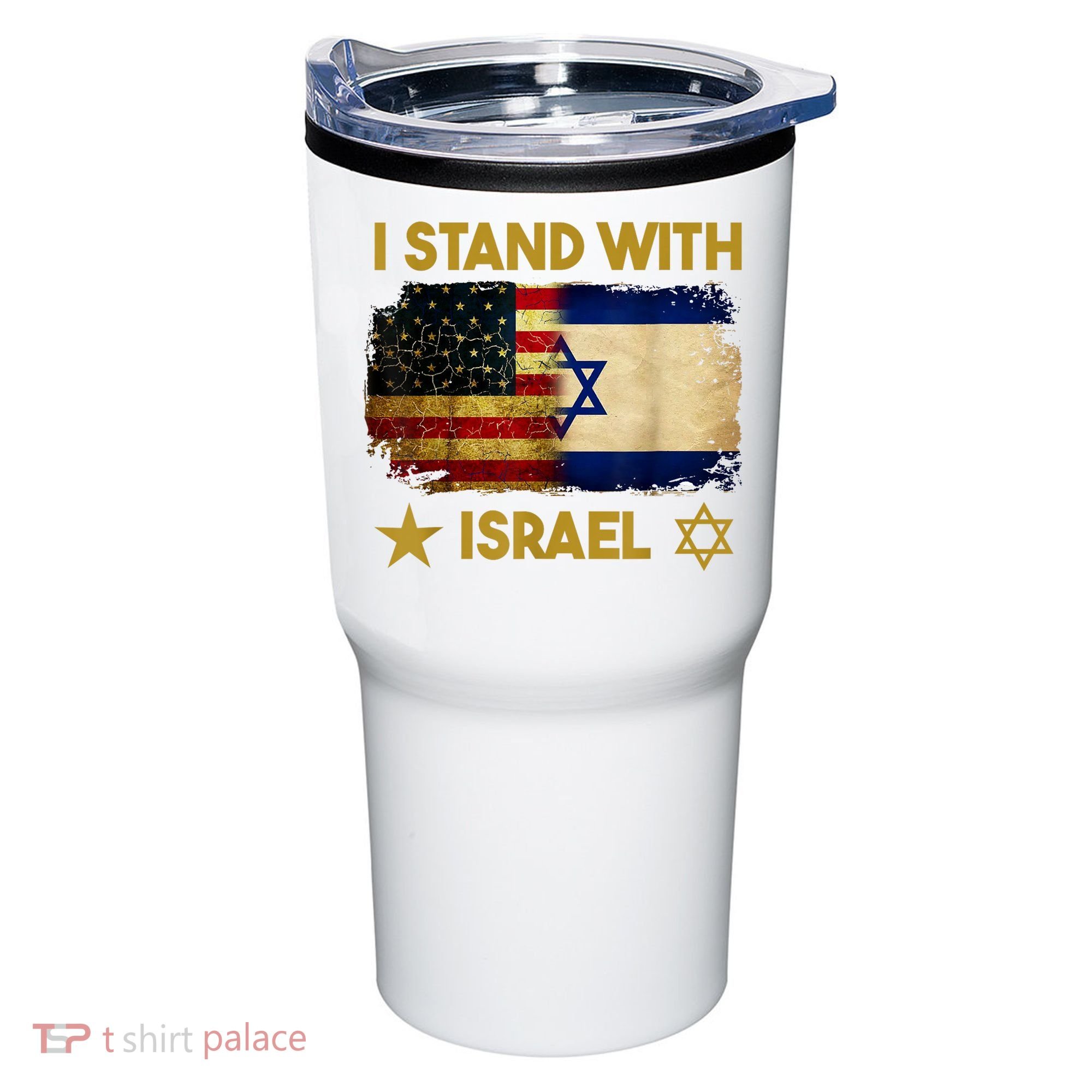 I Stand With Israel America Flag Tumbler
