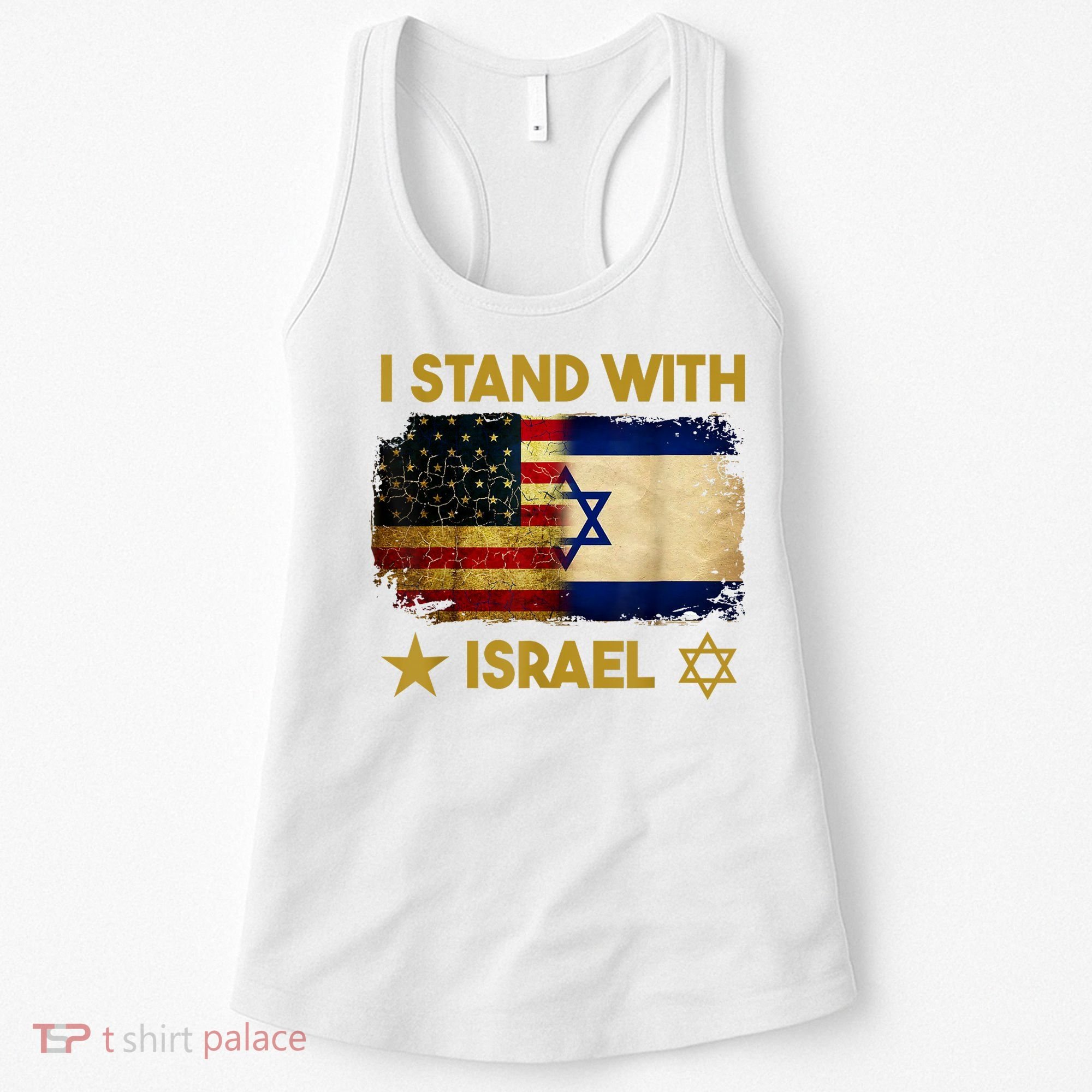 I Stand With Israel America Flag Women's Tank Top