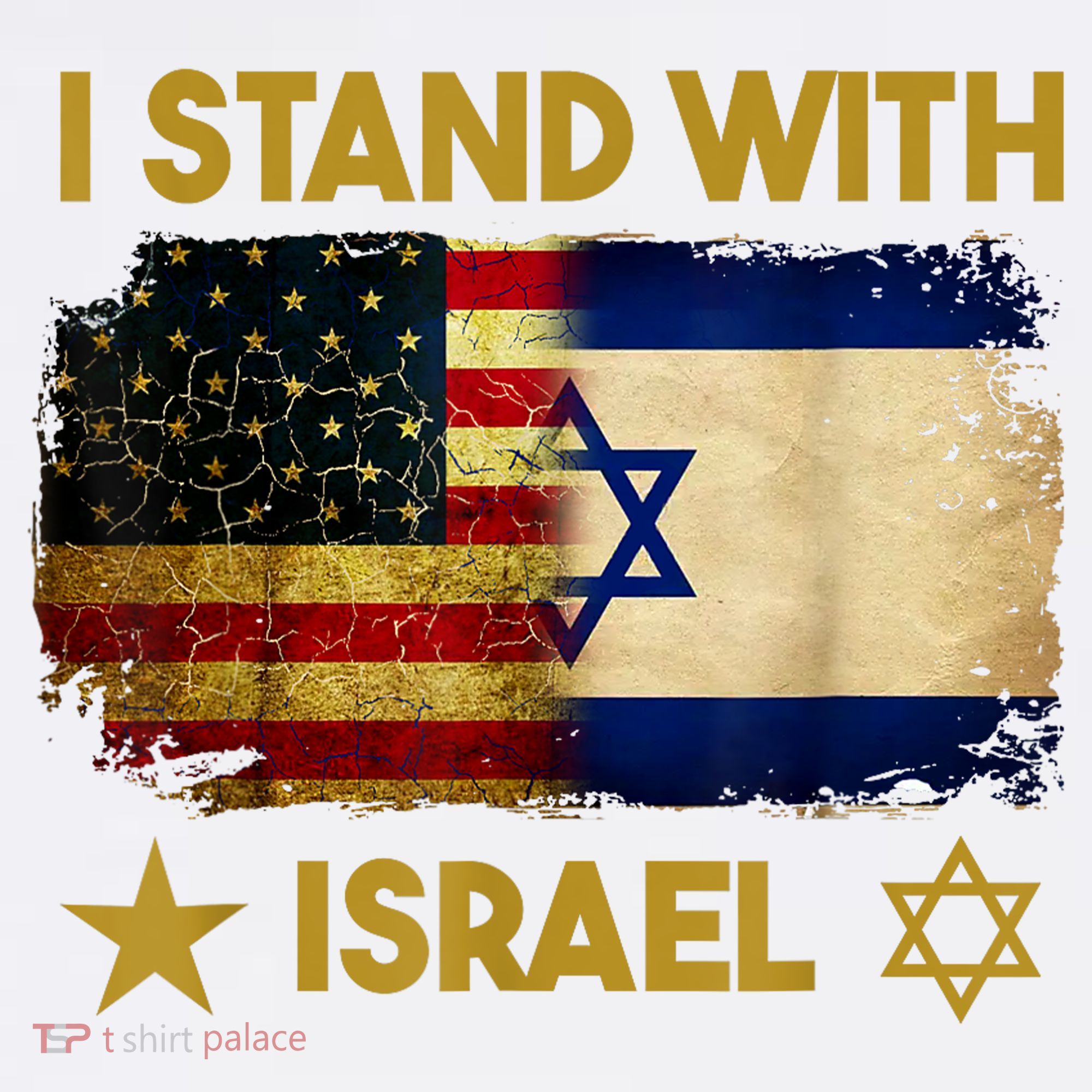 I Stand With Israel America Flag Women's Tank Top