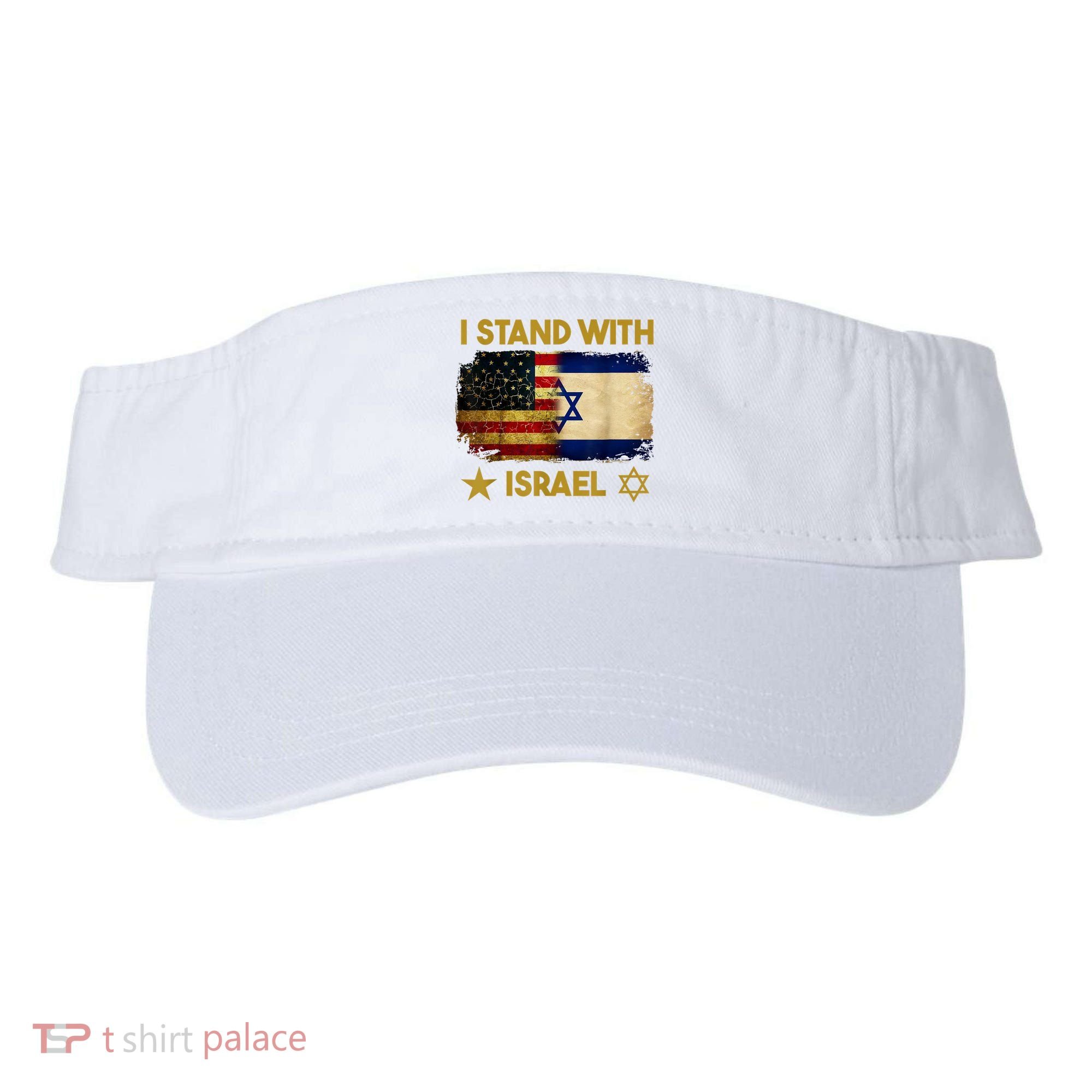 I Stand With Israel America Flag Visor