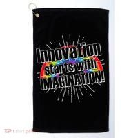 Innovation Starts With Imagination! Golf Towel thumb 0