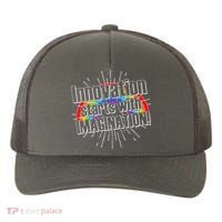 Innovation Starts With Imagination! Yupoong Adult 5-Panel Trucker Hat thumb 0