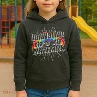 Innovation Starts With Imagination! Kids Hoodie thumb 3