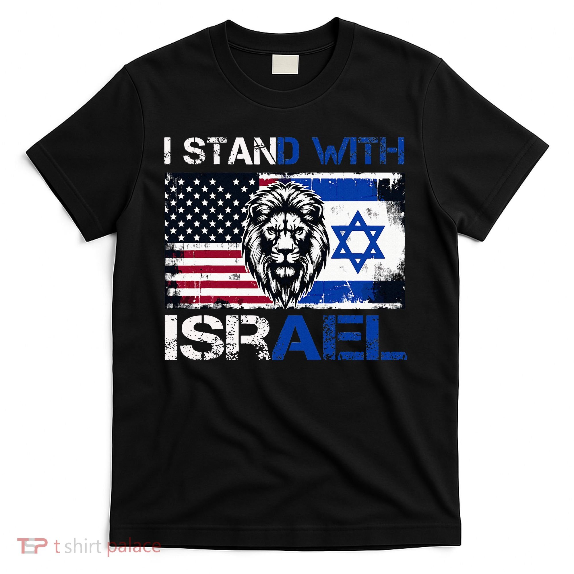 I Stand With Israel US Support Lion Love Israeli Brotherhood T-Shirt