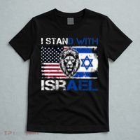 I Stand With Israel US Support Lion Love Israeli Brotherhood T-Shirt thumb 5