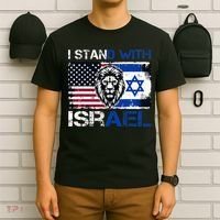 I Stand With Israel US Support Lion Love Israeli Brotherhood T-Shirt thumb 6