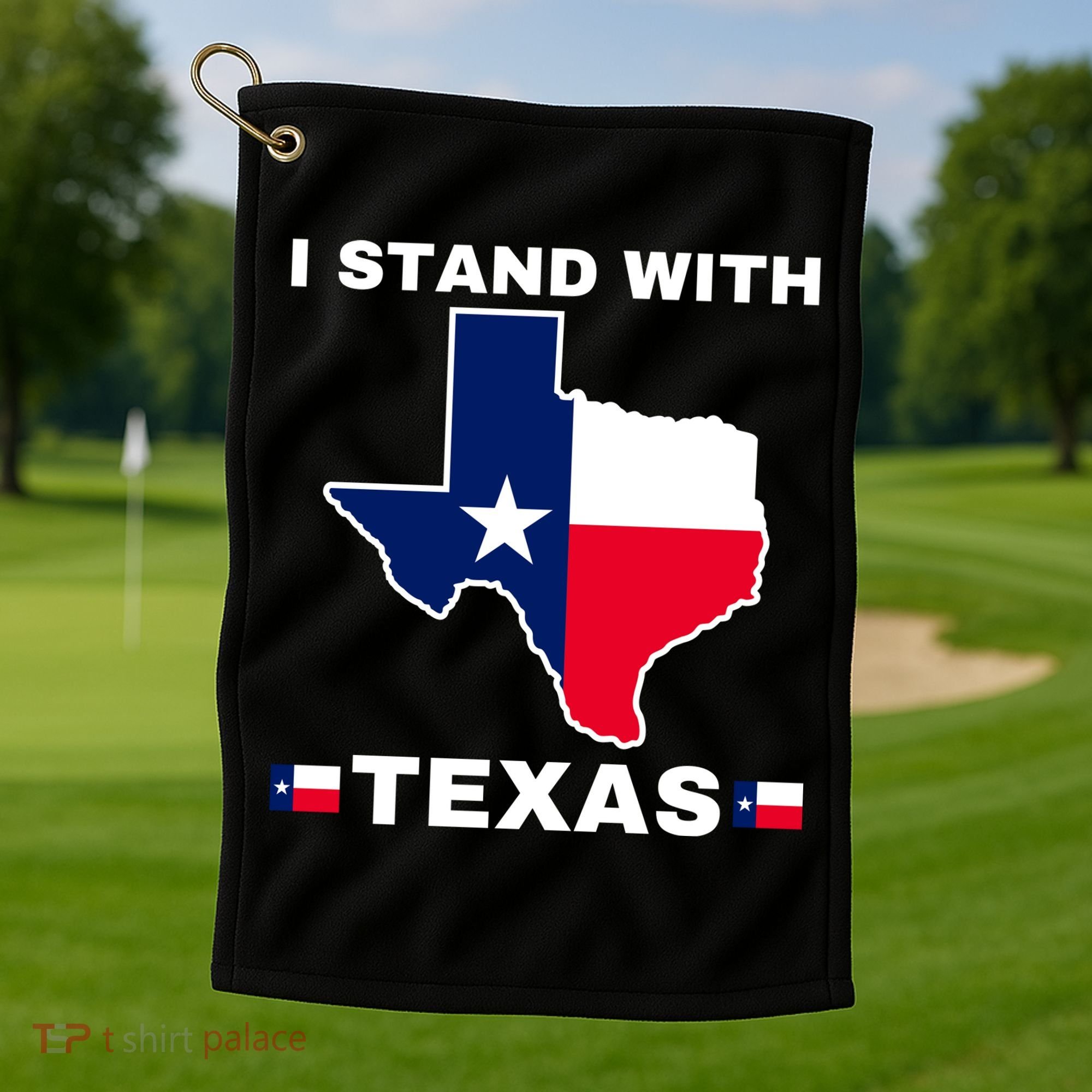 I Stand With Texas Golf Towel
