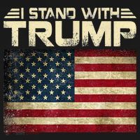 I Stand With Trump American Flag USA Vintage T-Shirt thumb 7