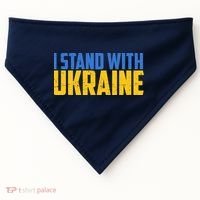 I Stand With Ukraine Support Ukraine USA-Made Doggie Bandana thumb 0