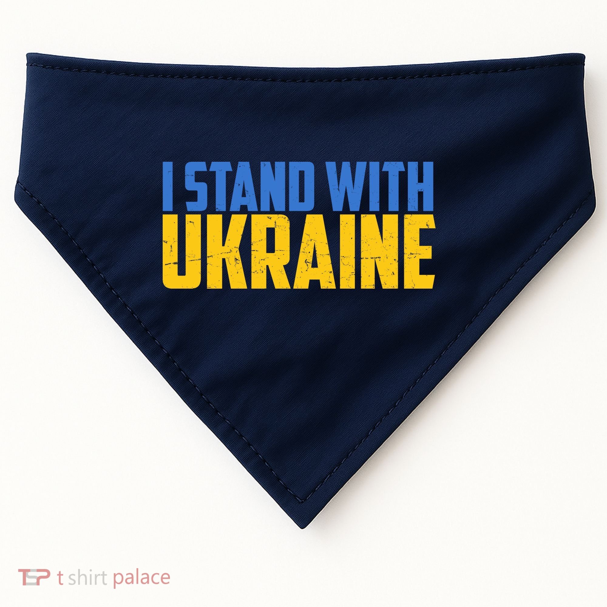 I Stand With Ukraine Support Ukraine USA-Made Doggie Bandana