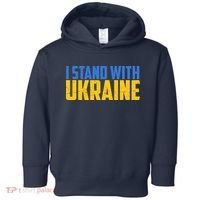 I Stand With Ukraine Support Ukraine Toddler Hoodie thumb 0