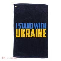 I Stand With Ukraine Support Ukraine Golf Towel thumb 0