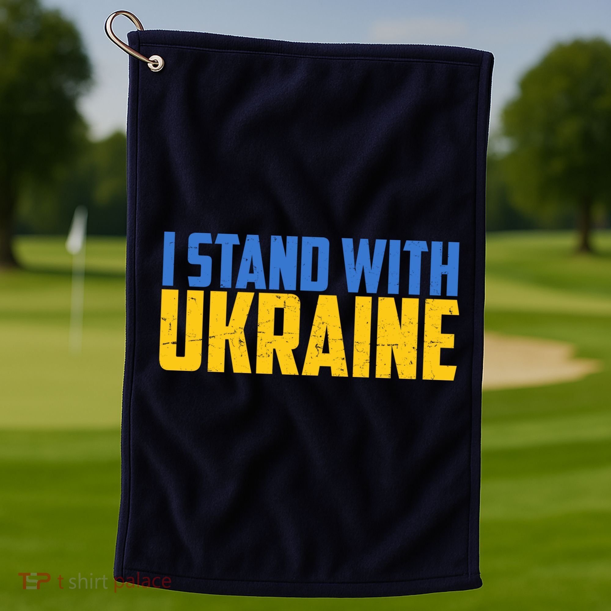 I Stand With Ukraine Support Ukraine Golf Towel