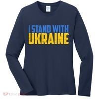 I Stand With Ukraine Support Ukraine Women's Long Sleeve Shirt thumb 0