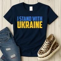 I Stand With Ukraine Support Ukraine Women's T-Shirt thumb 3