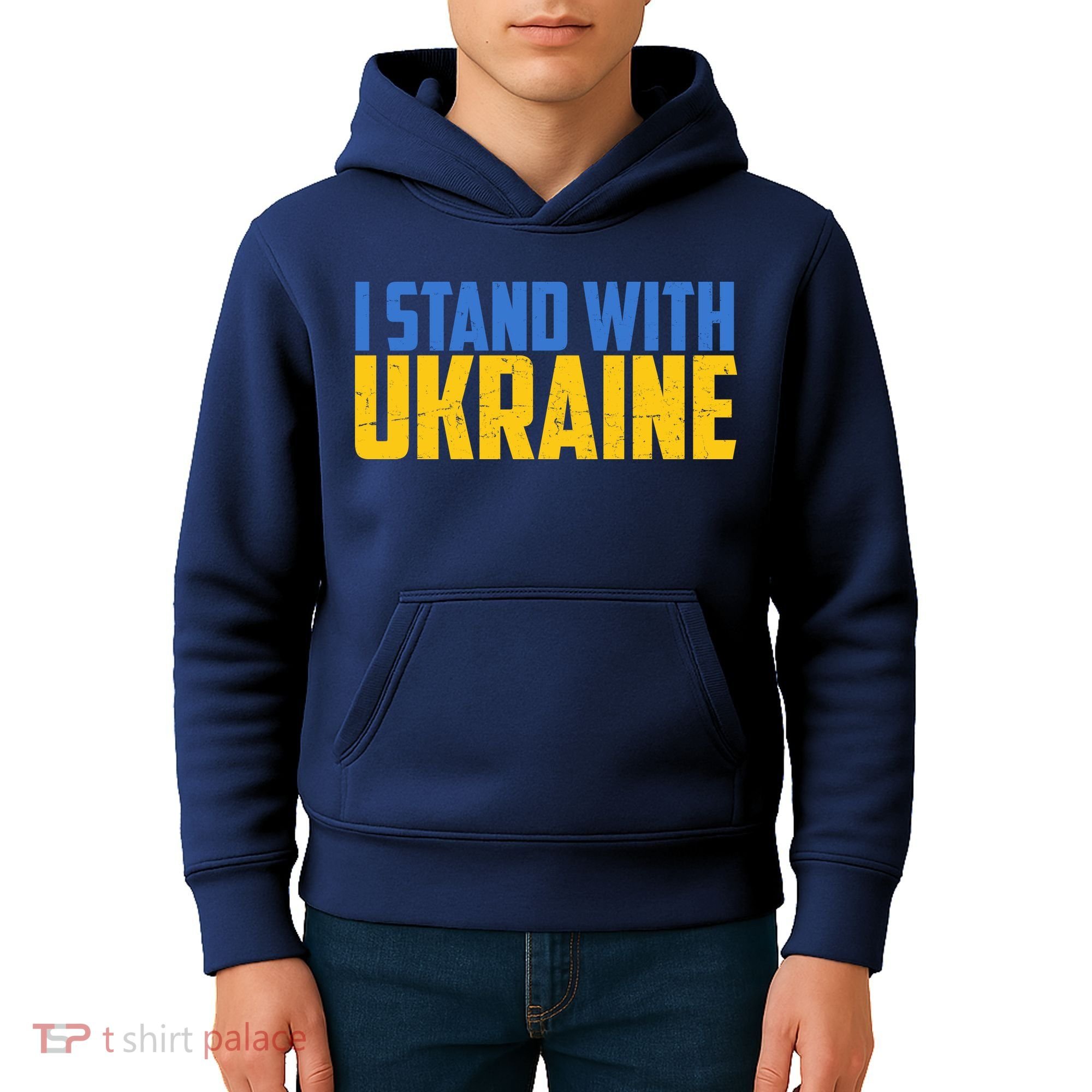 I Stand With Ukraine Support Ukraine Kids Hoodie
