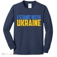 I Stand With Ukraine Support Ukraine Kids Long Sleeve Shirt thumb 0