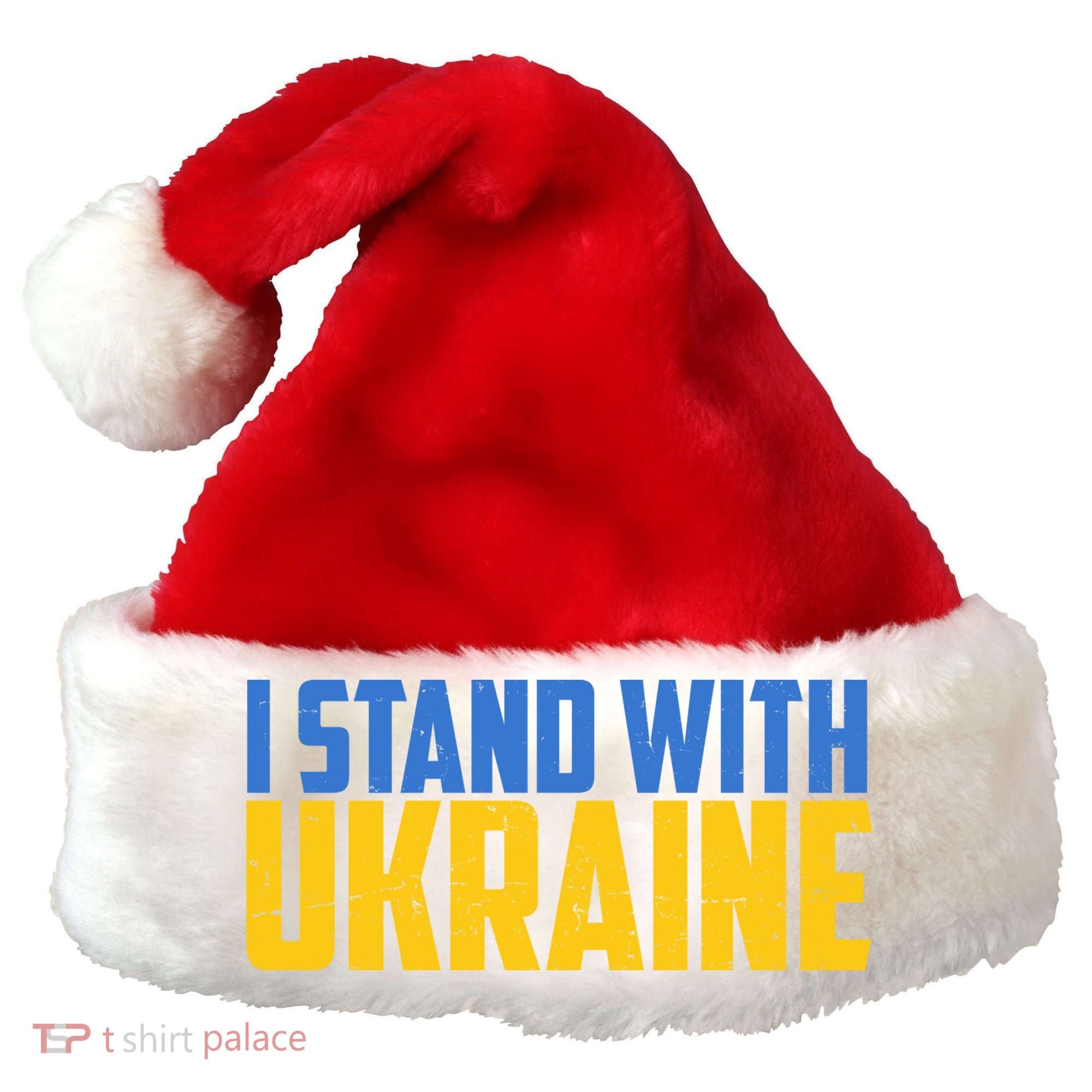 I Stand With Ukraine Support Ukraine Santa Hat