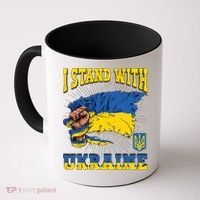I Stand With Ukraine Ukrainian Fist Flag Meaningful Gift Coffee Mug thumb 0