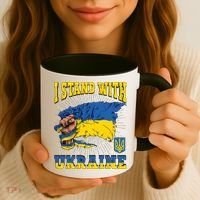 I Stand With Ukraine Ukrainian Fist Flag Meaningful Gift Coffee Mug thumb 3