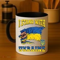 I Stand With Ukraine Ukrainian Fist Flag Meaningful Gift Coffee Mug thumb 4