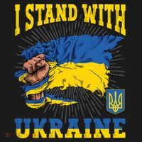 I Stand With Ukraine Ukrainian Fist Flag Meaningful Gift Women's Hoodie thumb 2