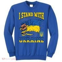 I Stand With Ukraine Ukrainian Fist Flag Meaningful Gift Sweatshirt thumb 0
