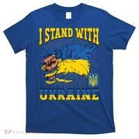 I Stand With Ukraine Ukrainian Fist Flag Meaningful Gift T-Shirt thumb 0