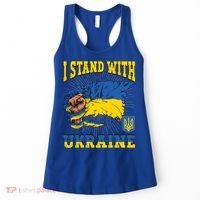 I Stand With Ukraine Ukrainian Fist Flag Meaningful Gift Women's Tank Top thumb 0