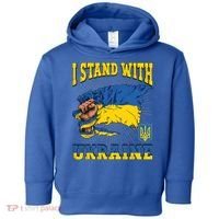 I Stand With Ukraine Ukrainian Fist Flag Meaningful Gift Toddler Hoodie thumb 0