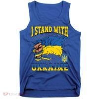 I Stand With Ukraine Ukrainian Fist Flag Meaningful Gift Tank Top thumb 0