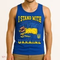 I Stand With Ukraine Ukrainian Fist Flag Meaningful Gift Tank Top thumb 3