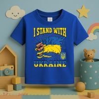 I Stand With Ukraine Ukrainian Fist Flag Meaningful Gift Toddler T-Shirt thumb 3