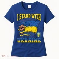 I Stand With Ukraine Ukrainian Fist Flag Meaningful Gift Women's T-Shirt thumb 0