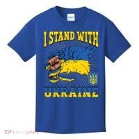 I Stand With Ukraine Ukrainian Fist Flag Meaningful Gift Kids T-Shirt thumb 0