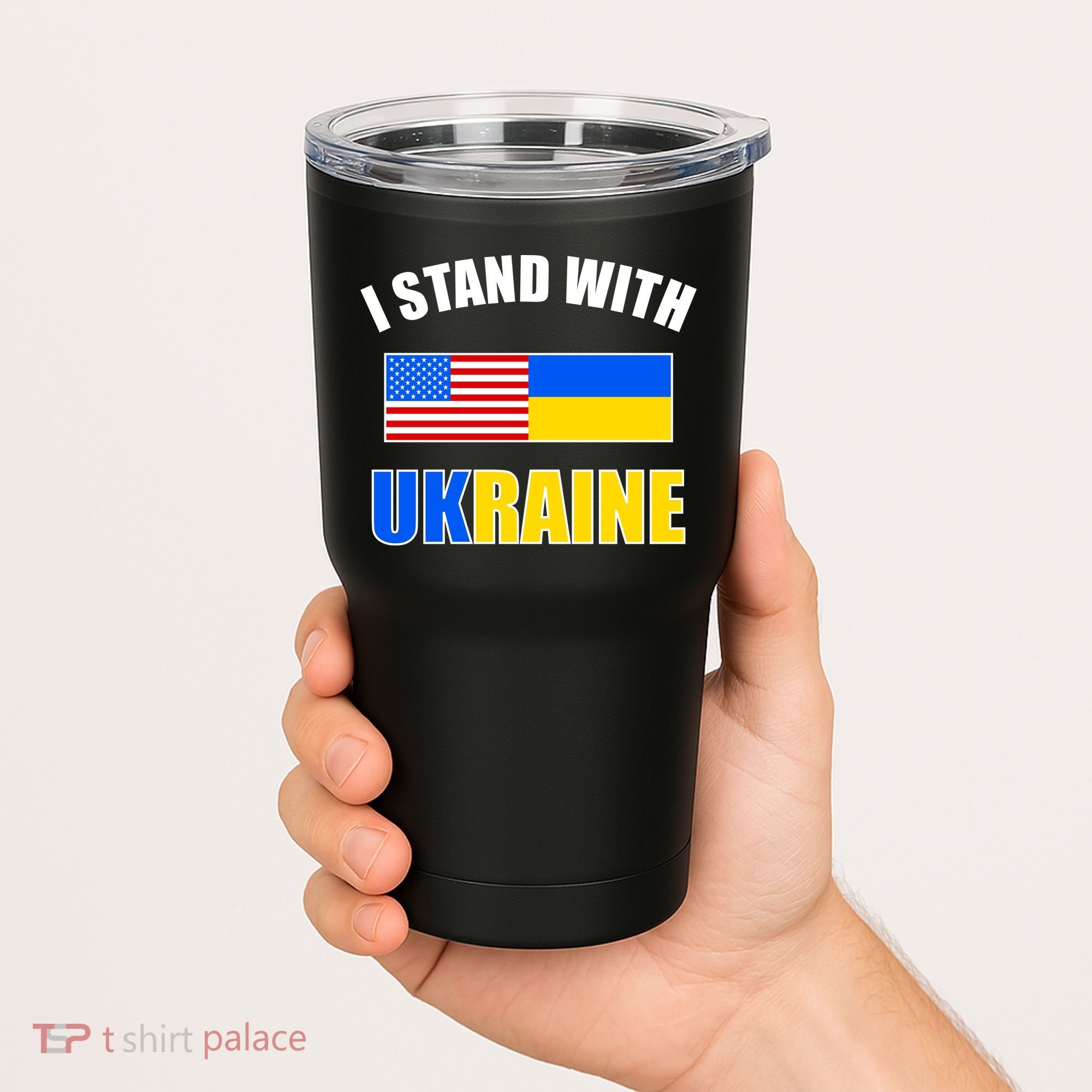 I Stand With Ukraine USA Support Flags United Tumbler