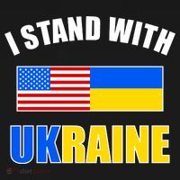 I Stand With Ukraine USA Support Flags United Ornament thumb 1