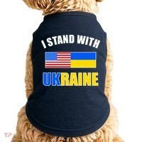 I Stand With Ukraine USA Support Flags United Doggie Tank thumb 0