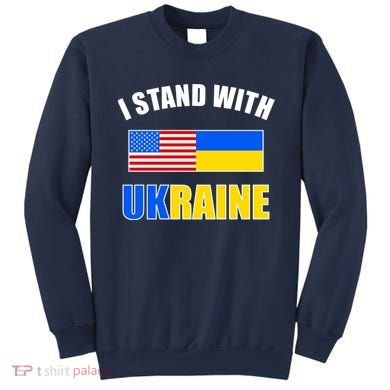 I Stand With Ukraine USA Support Flags United Sweatshirt