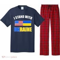 I Stand With Ukraine USA Support Flags United Pajama Set thumb 0