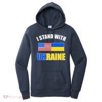I Stand With Ukraine USA Support Flags United Women's Hoodie thumb 0