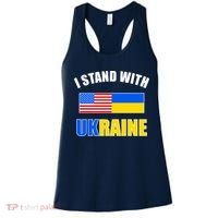 I Stand With Ukraine USA Support Flags United Women's Tank Top thumb 0