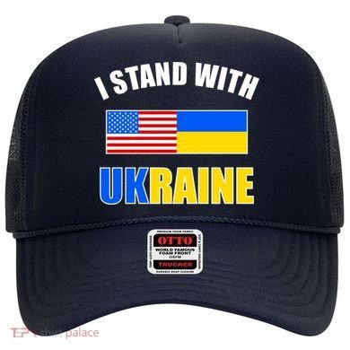 I Stand With Ukraine USA Support Flags United Hat