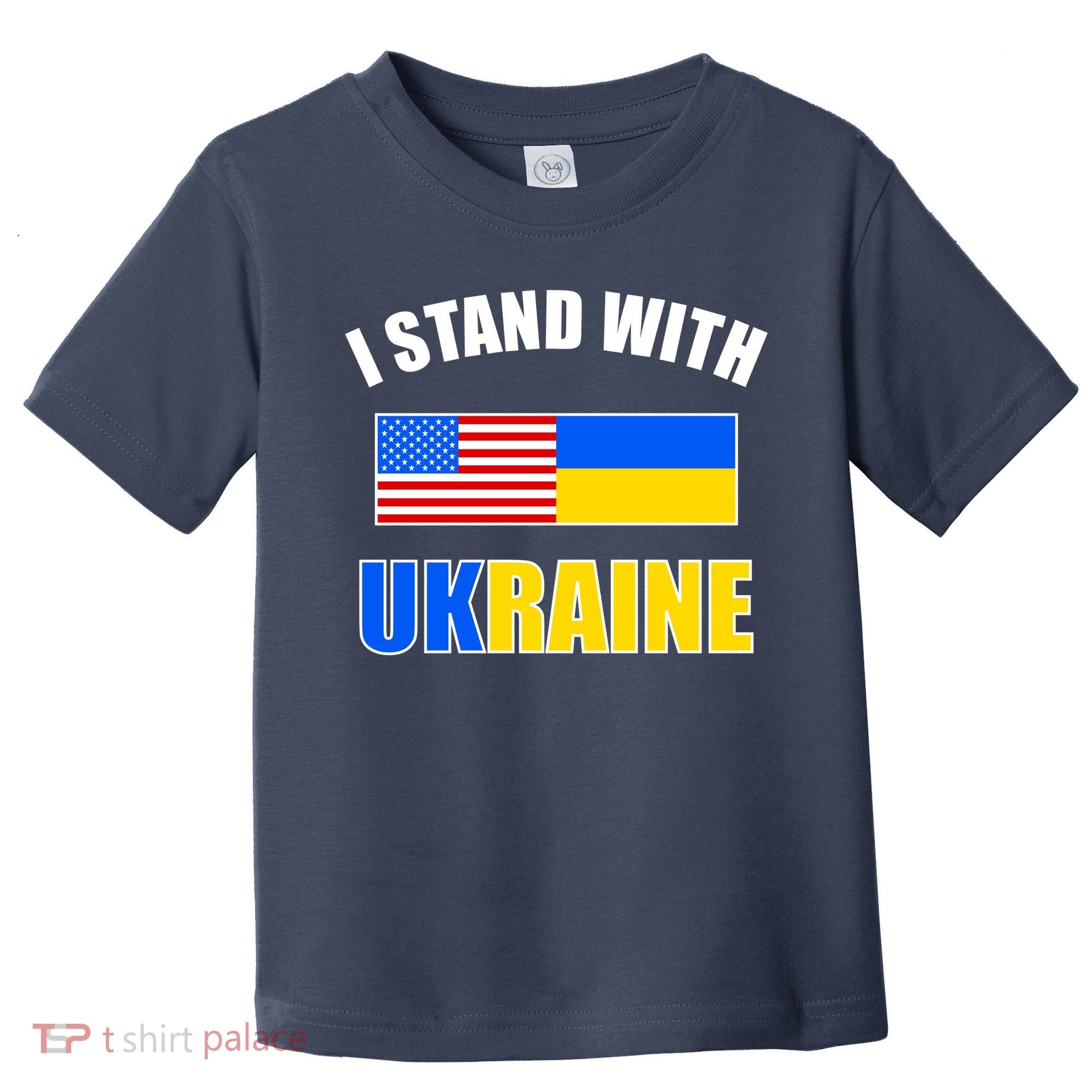 I Stand With Ukraine USA Support Flags United Toddler T-Shirt