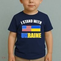 I Stand With Ukraine USA Support Flags United Toddler T-Shirt thumb 2