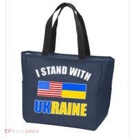 I Stand With Ukraine USA Support Flags United Tote Bag thumb 3