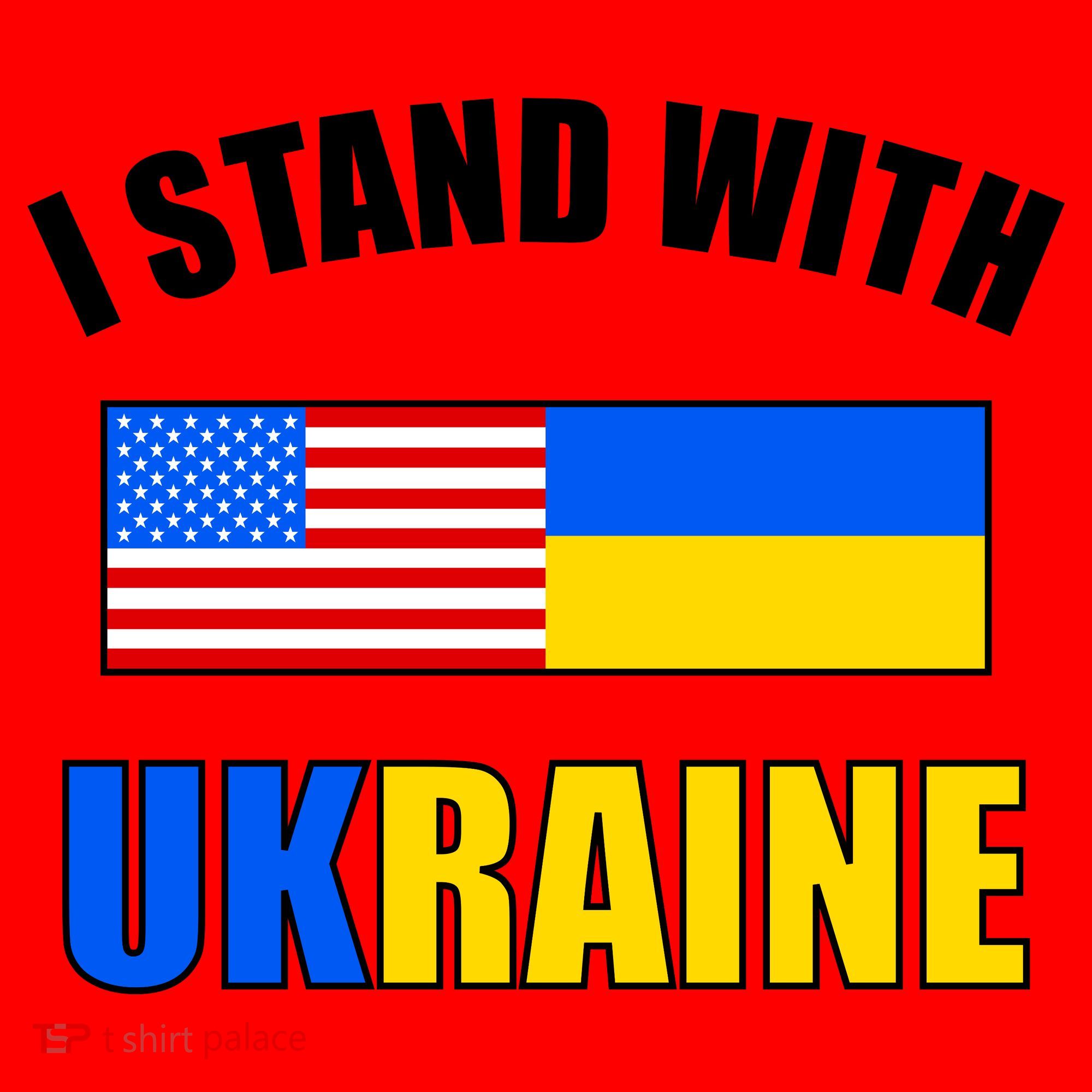 I Stand With Ukraine USA Support Flags United Santa Hat
