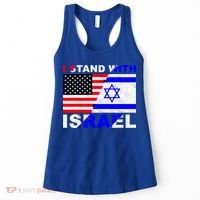 I Stand With Israel Pray For Israel Us Israel Flag Women's Tank Top thumb 0