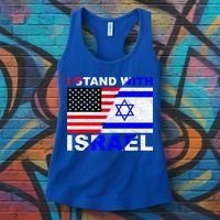 I Stand With Israel Pray For Israel Us Israel Flag Women's Tank Top thumb 3