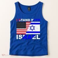 I Stand With Israel Pray For Israel Us Israel Flag Tank Top thumb 2